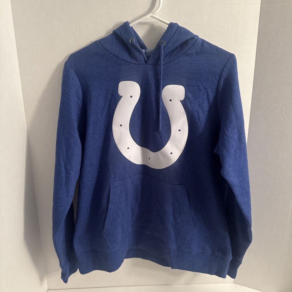 Indianapolis Colts NFL ANTIGUA Women’s L Blue pullover Hoodie NWT